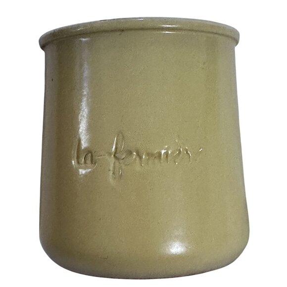 La Fermiere Terra Cotta Yellow Empty Yogurt Pot Small 3" - Picture 1 of 2